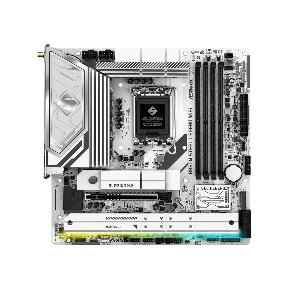 Материнская плата ASRock B860M STEEL LEGEND WIFI Micro-ATX, LGA 1851 — фото товара