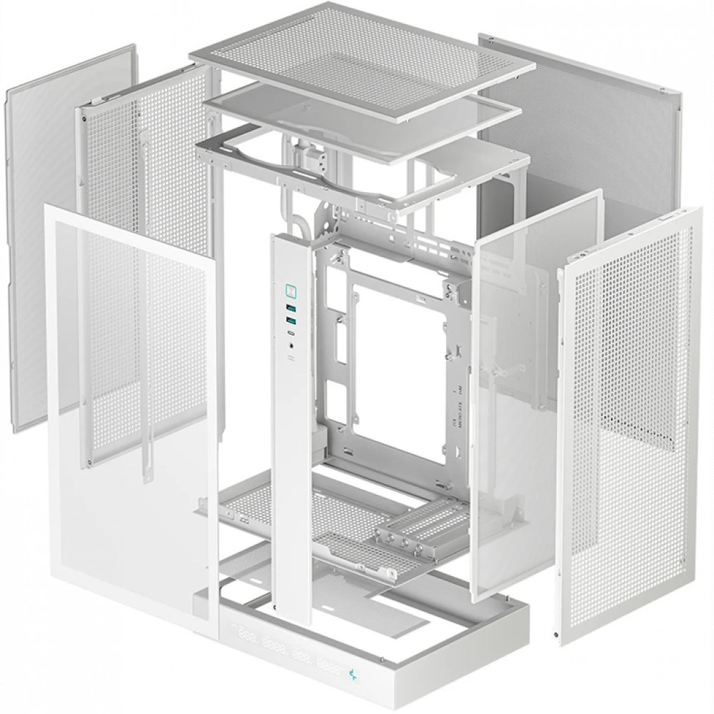 Корпус Deepcool CH270 Digital White R-CH270-WHNDM0-G-1 Mini-Tower - миниатюра 5