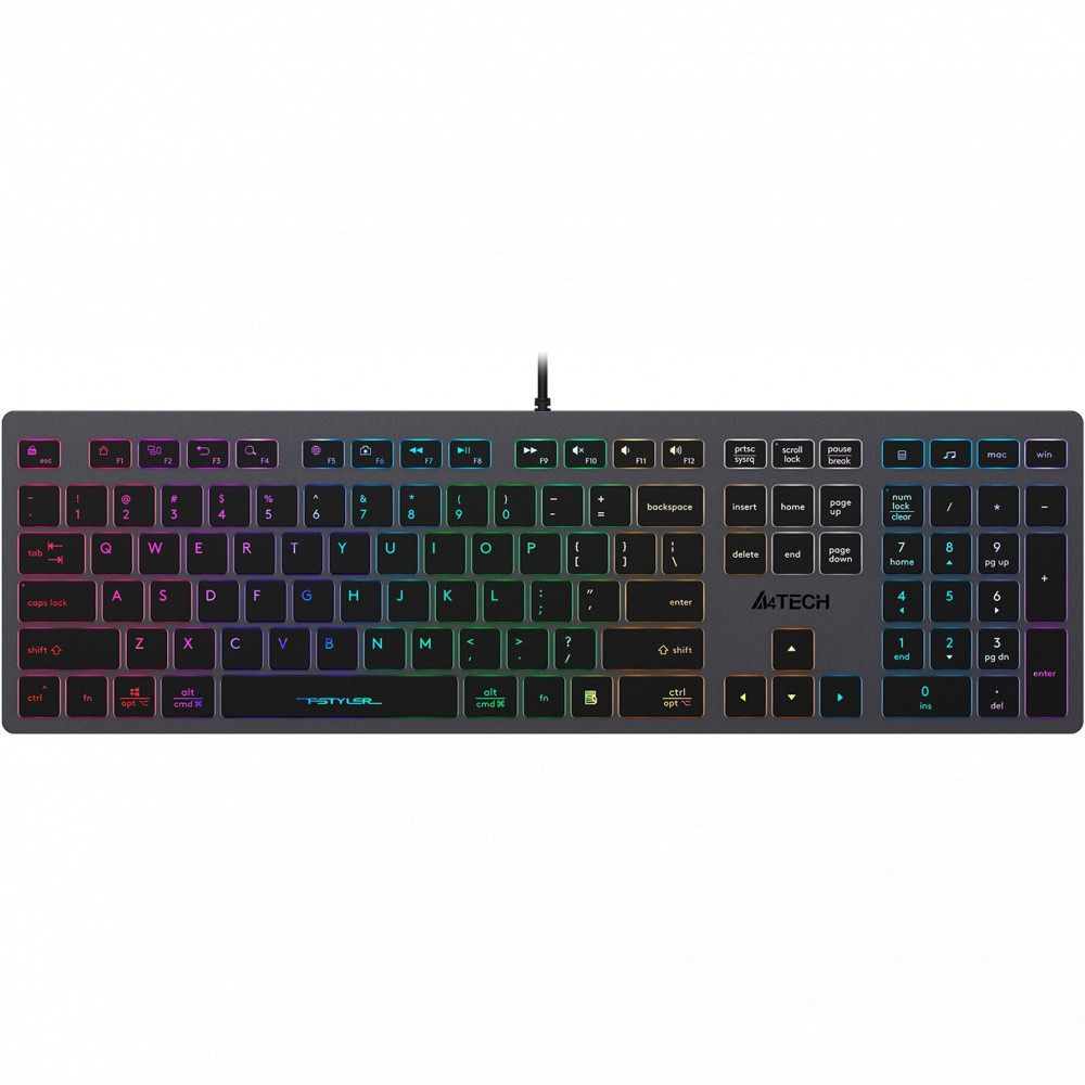 Клавиатура A4Tech Fstyler FX60H-Neon Проводная, USB — фото товара