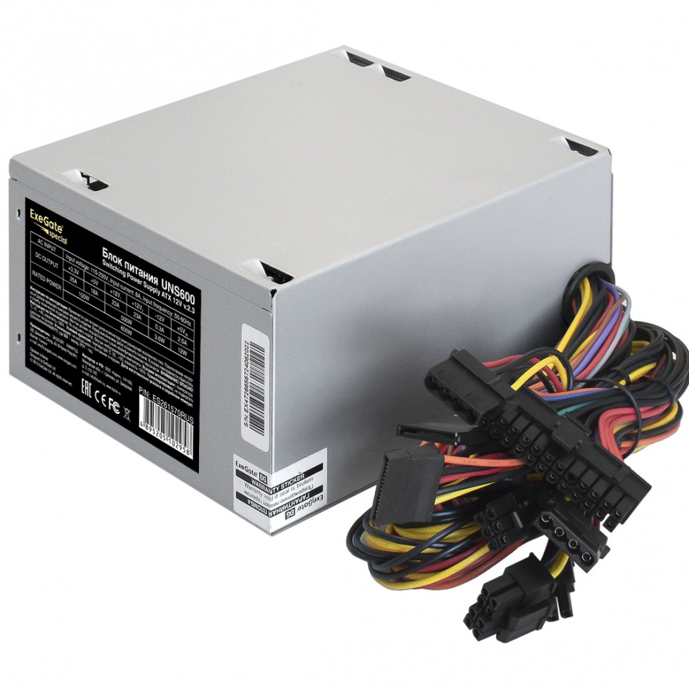 Блок питания ExeGate UNS600 ES261570RUS-PC 600 Вт - миниатюра 2