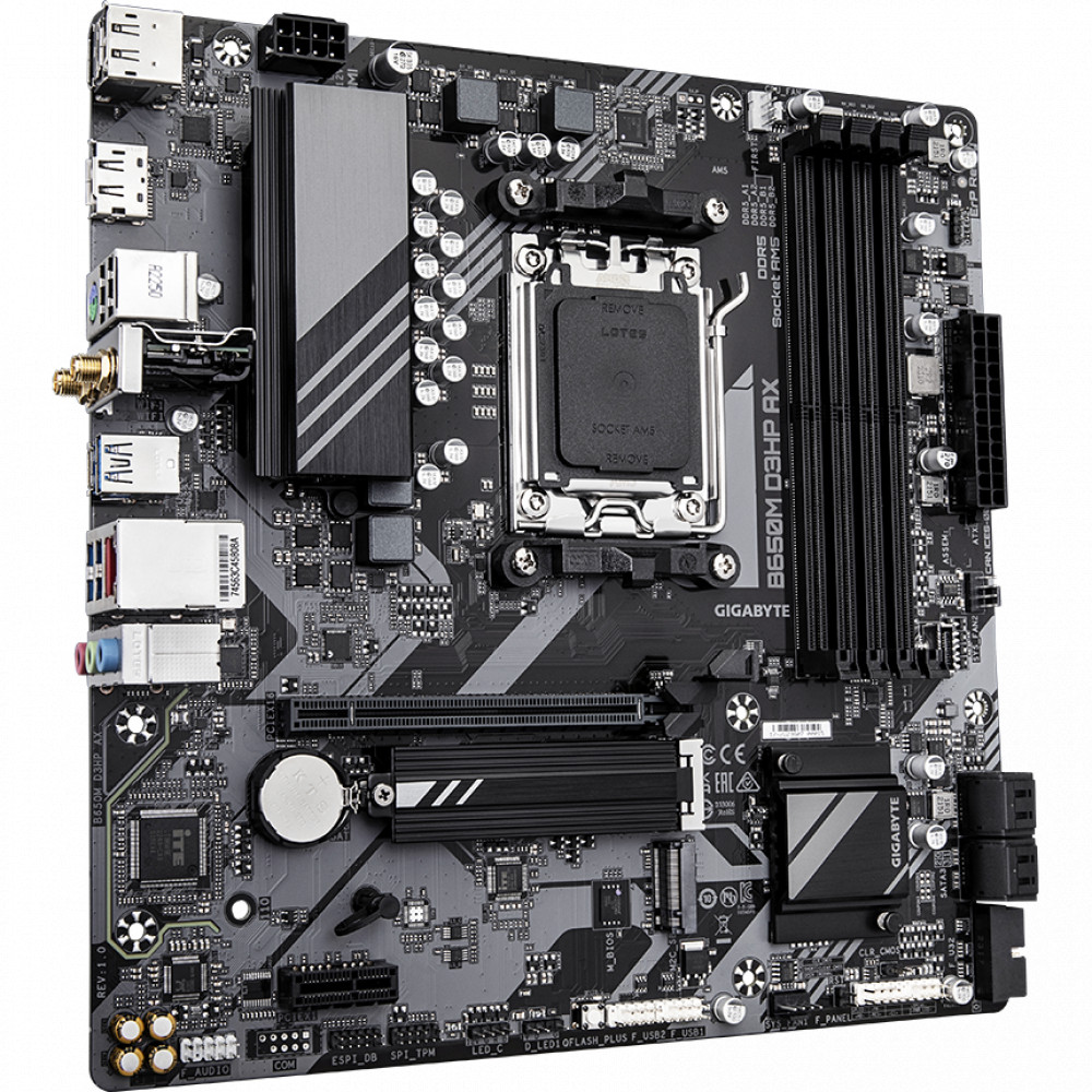 Материнская плата Gigabyte B650M D3HP AX B650M D3HP AX (REV1.0) Micro-ATX, AMD AM5 — фото товара