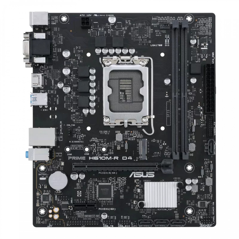 Материнская плата Asus PRIME H610M-R D4-SI Micro-ATX, LGA 1700 - миниатюра 2