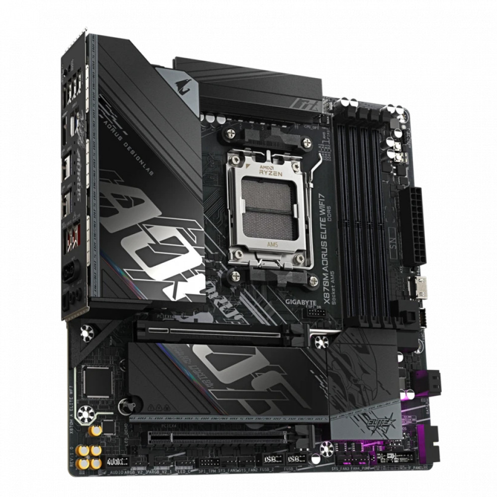 Материнская плата Gigabyte X870M AORUS ELITE WIFI7 X870M A ELITE WF7 Micro-ATX, AMD AM5 - миниатюра 2