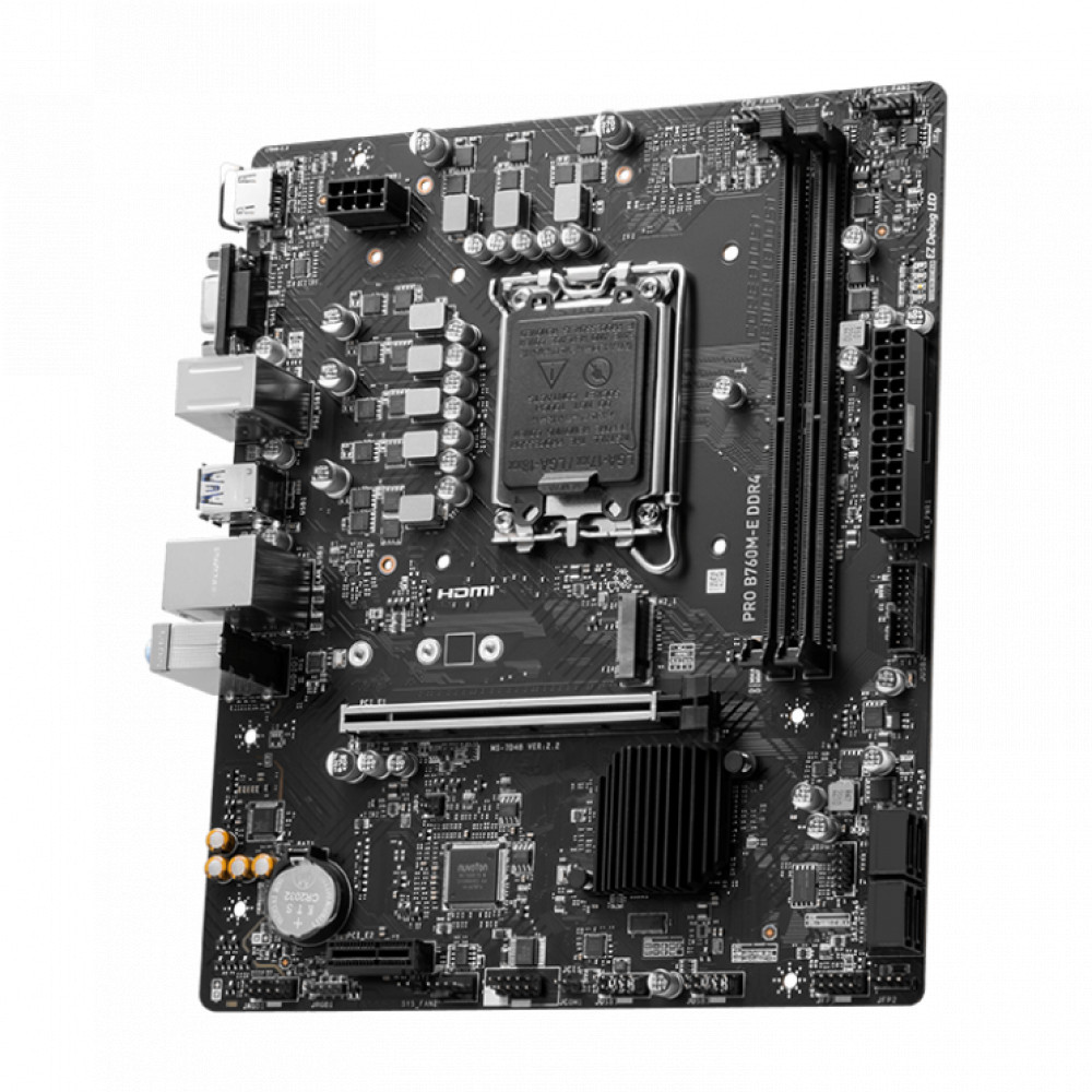 Материнская плата MSI PRO B760M-E DDR4 Micro-ATX, LGA 1700 - миниатюра 2