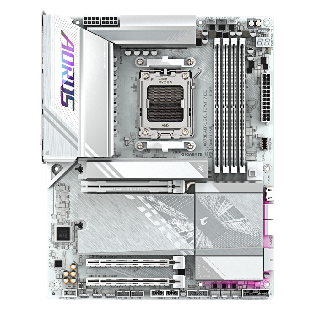 Материнская плата Gigabyte X870E AORUS ELITE WIFI7 ICE ATX, AMD AM5 - миниатюра 2