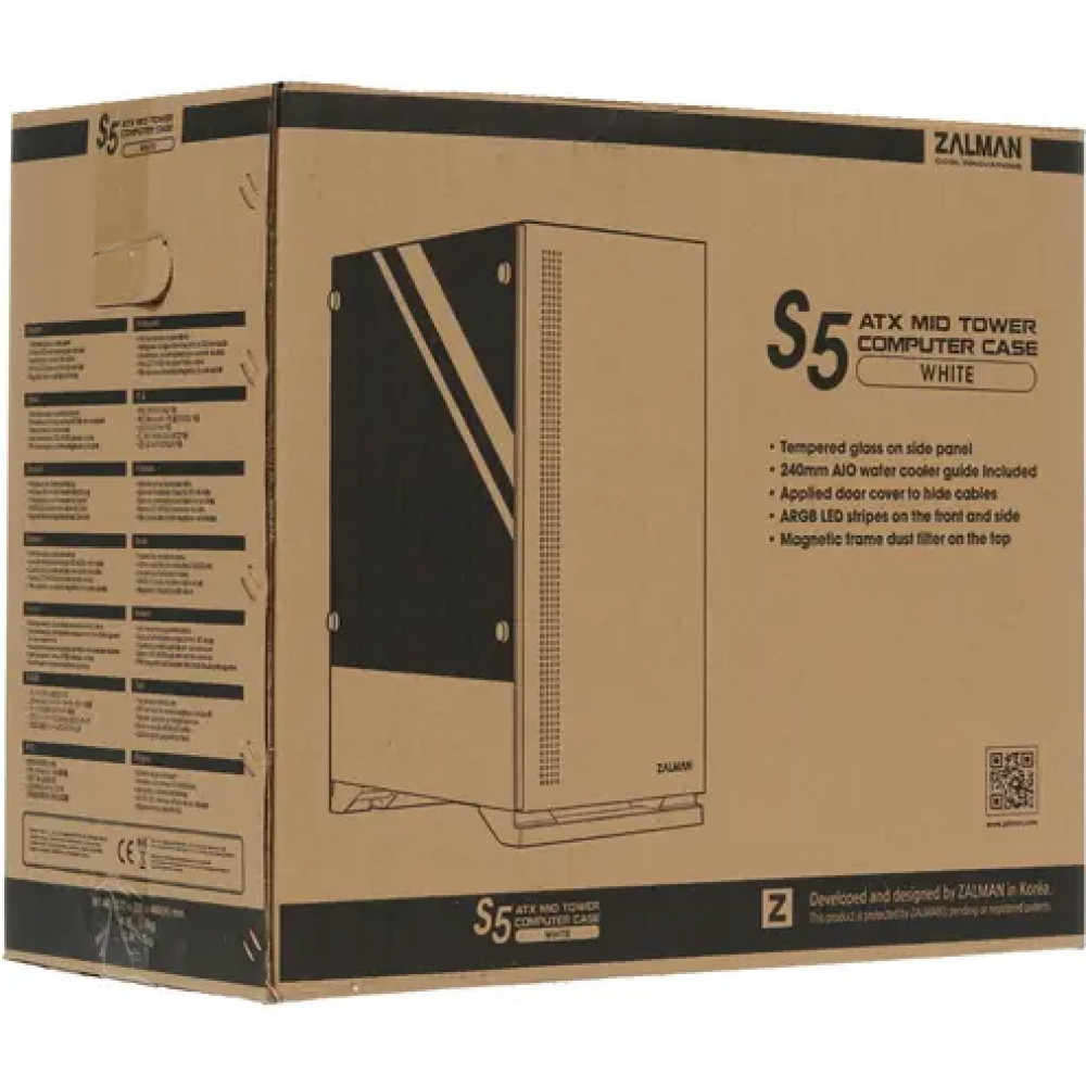 Корпус Zalman S5 White Mid-Tower - миниатюра 12