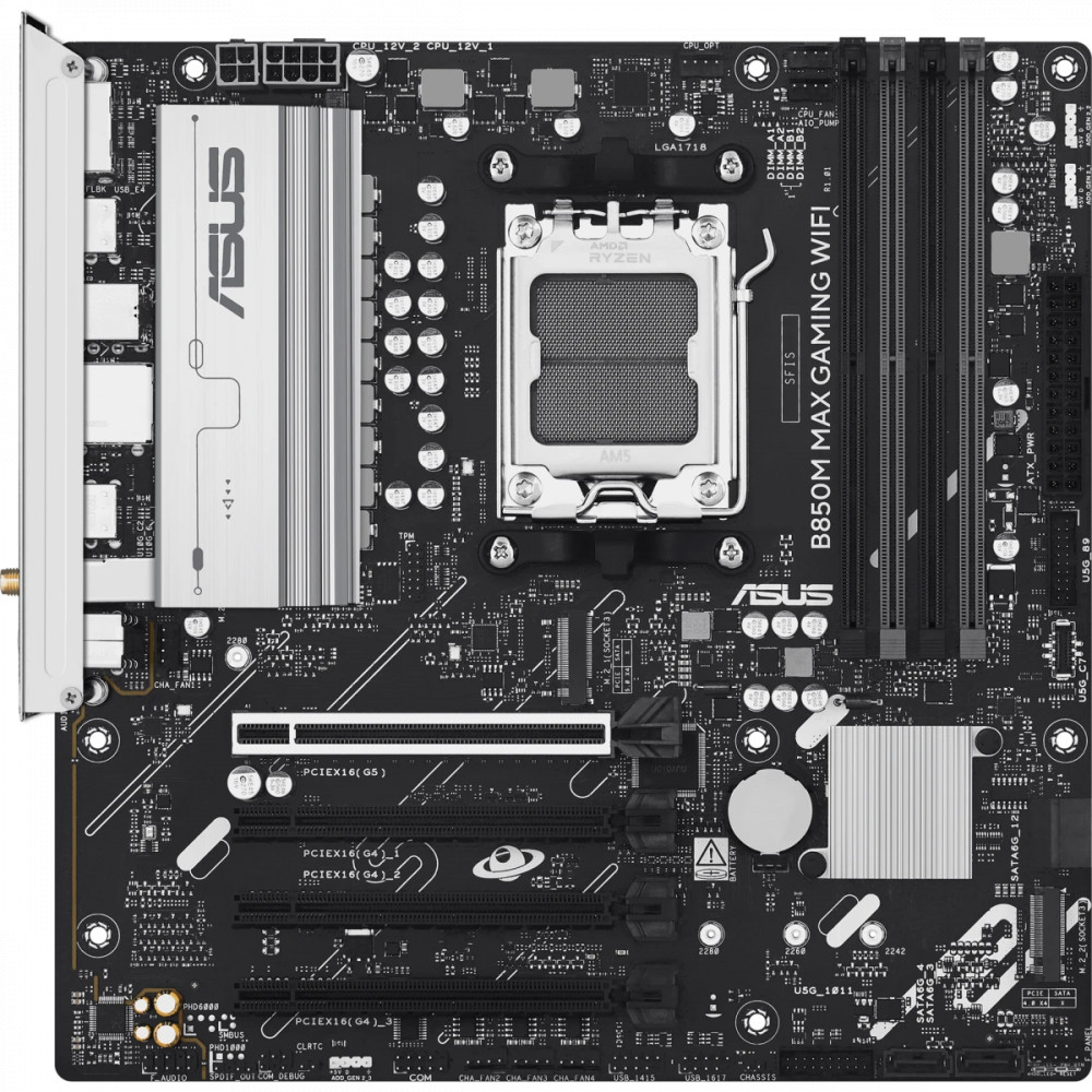 Материнская плата Asus B850M MAX GAMING WIFI Micro-ATX, AMD AM5 — фото товара