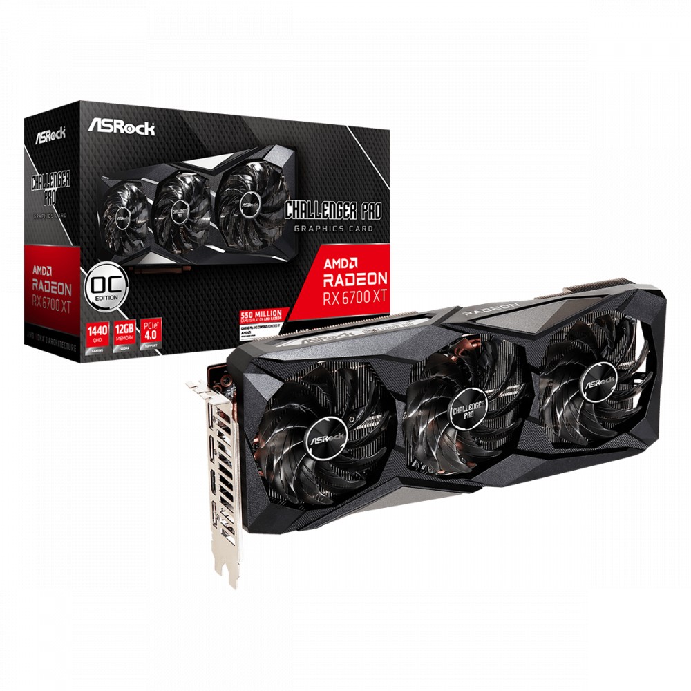 Видеокарта ASRock Radeon RX 6700 XT Challenger Pro 12G RX6700XT CLP 12GO 12 ГБ - миниатюра 5