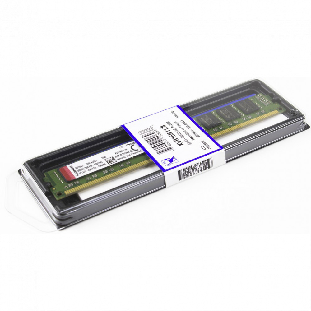 ОЗУ Kingston 8 ГБ KVR16N11/8WP DIMM, DDR3, 8 Гб, 1600 МГц - миниатюра 2