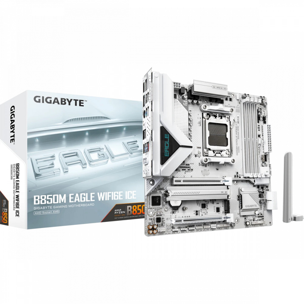 Материнская плата Gigabyte B850M Eagle WIFI6E Ice rev. 1.1 Micro-ATX, AMD AM5 - миниатюра 4