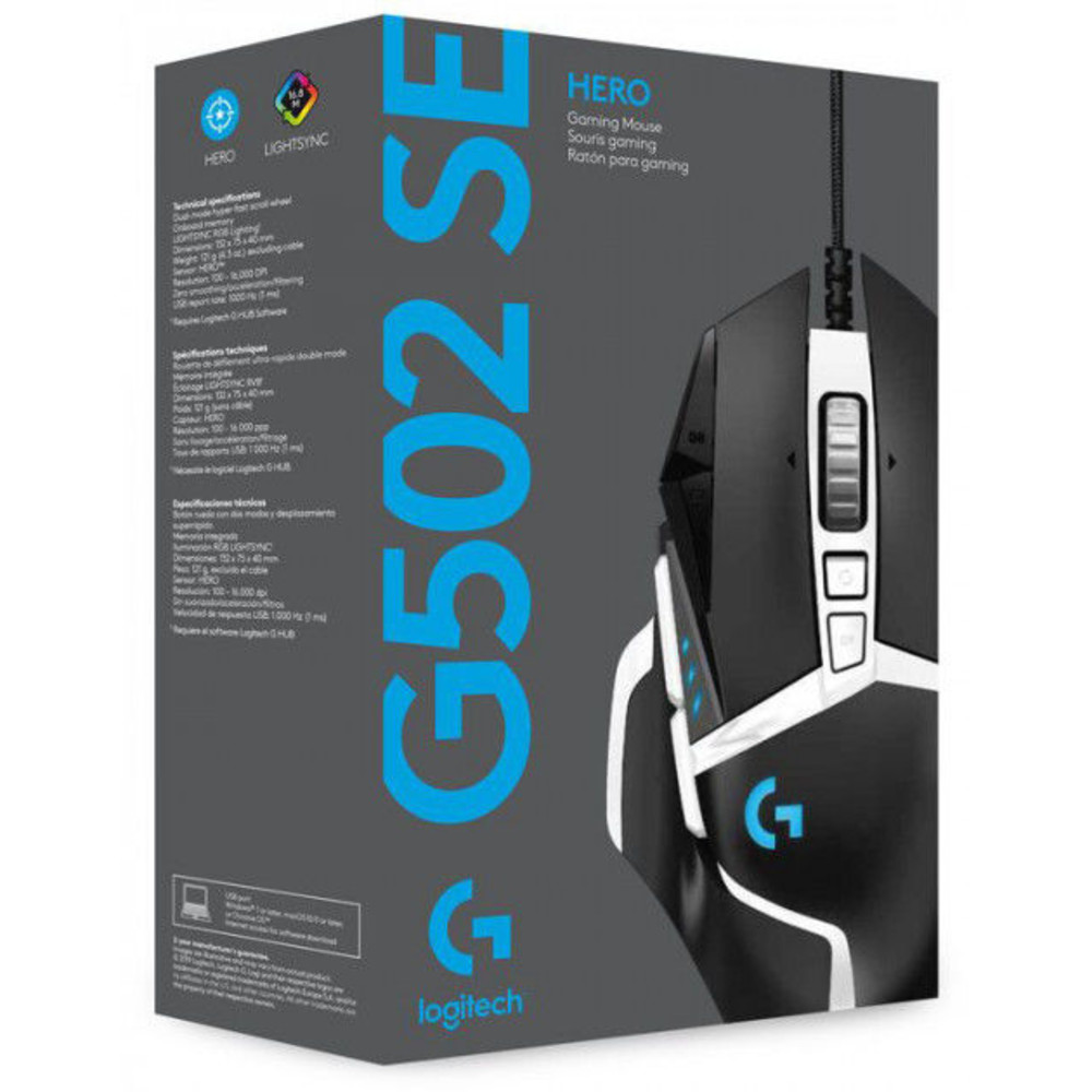 Мышь Logitech G502 SE HERO 910-005729 Игровые, Проводная — фото товара