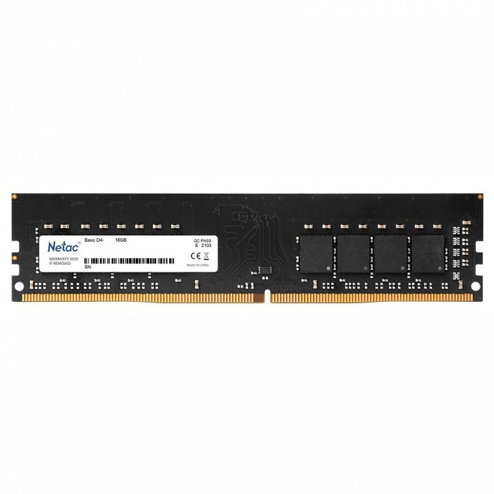 ОЗУ Netac Basic RTL PC4-21300 CL19 NTBSD4P26SP-16 DIMM, DDR4, 16 Гб, 2666 МГц — фото товара