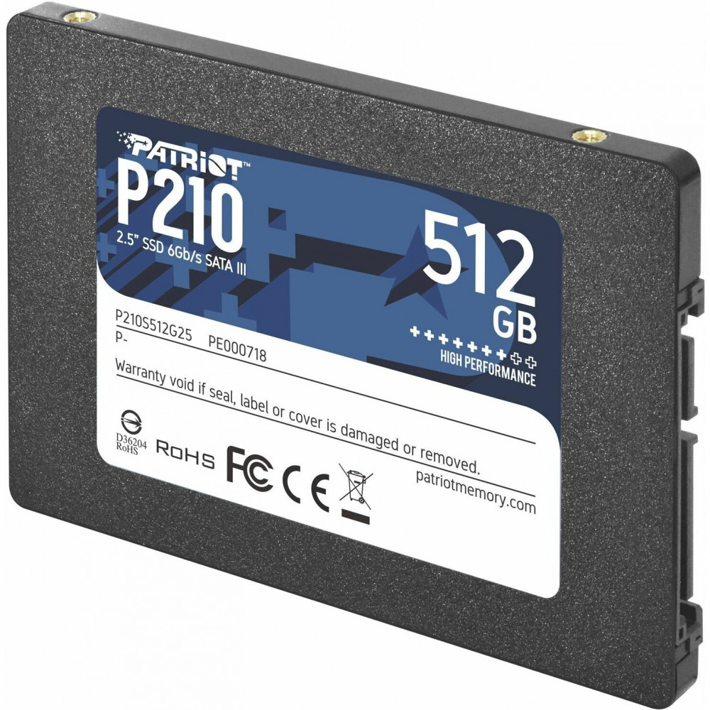 Жесткий диск Patriot P210 P210S512G25 SSD (твердотельные), 512 ГБ, 2.5 дюйма, SATA - миниатюра 3