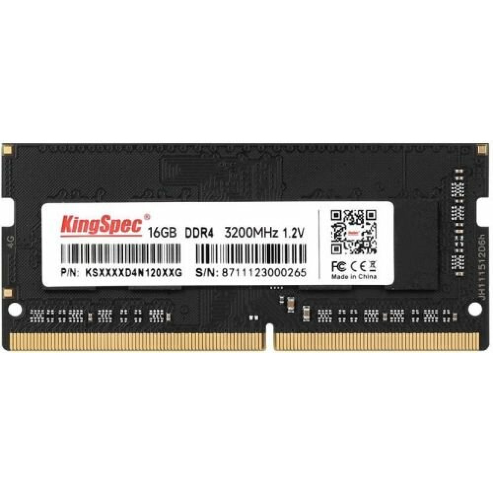 ОЗУ KingSpec 16 GB KS3200D4N12016G SO-DIMM, DDR4, 16 Гб, 3200 МГц — фото товара