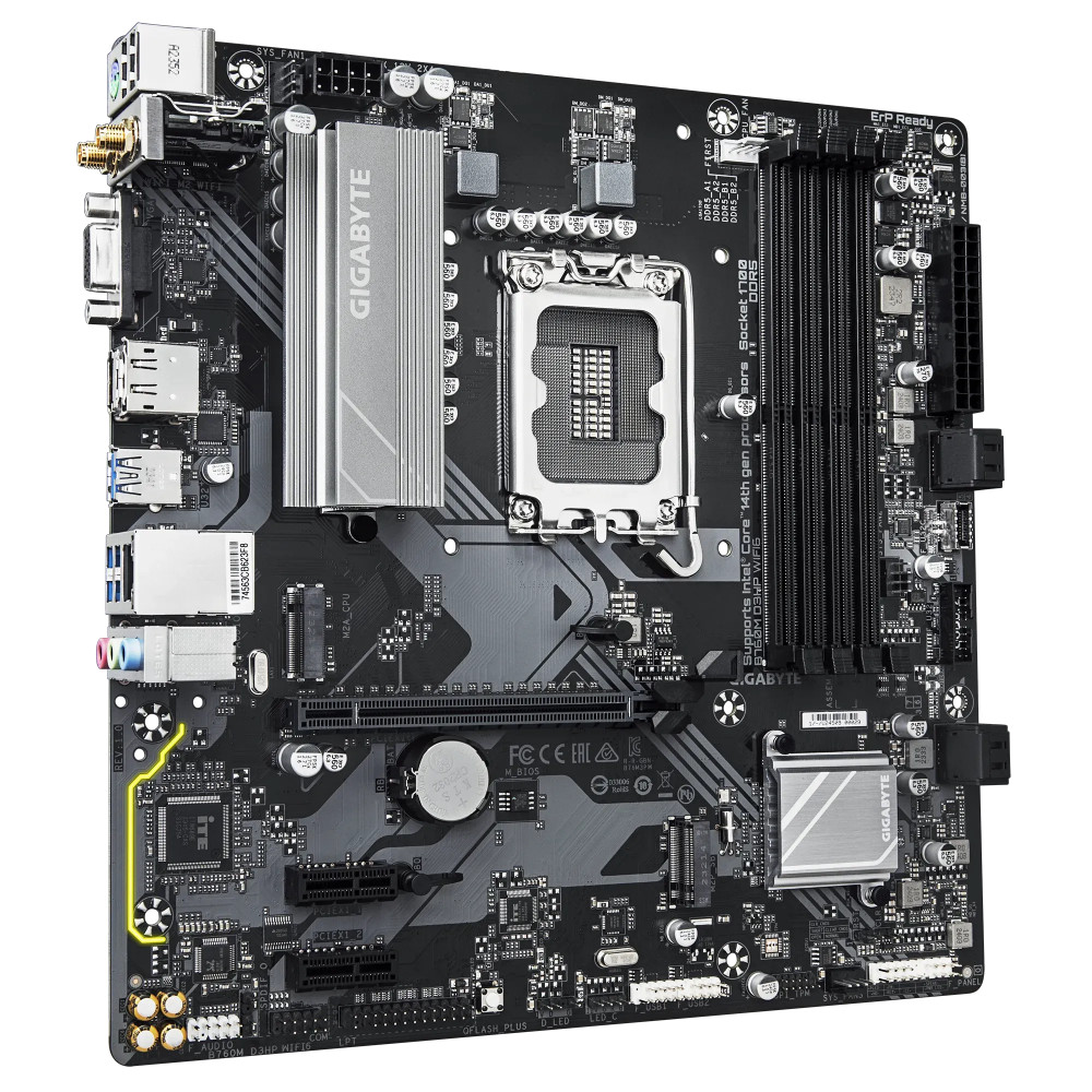 Материнская плата Gigabyte B760M D3HP WIFI6 Micro-ATX, LGA 1700 - миниатюра 2