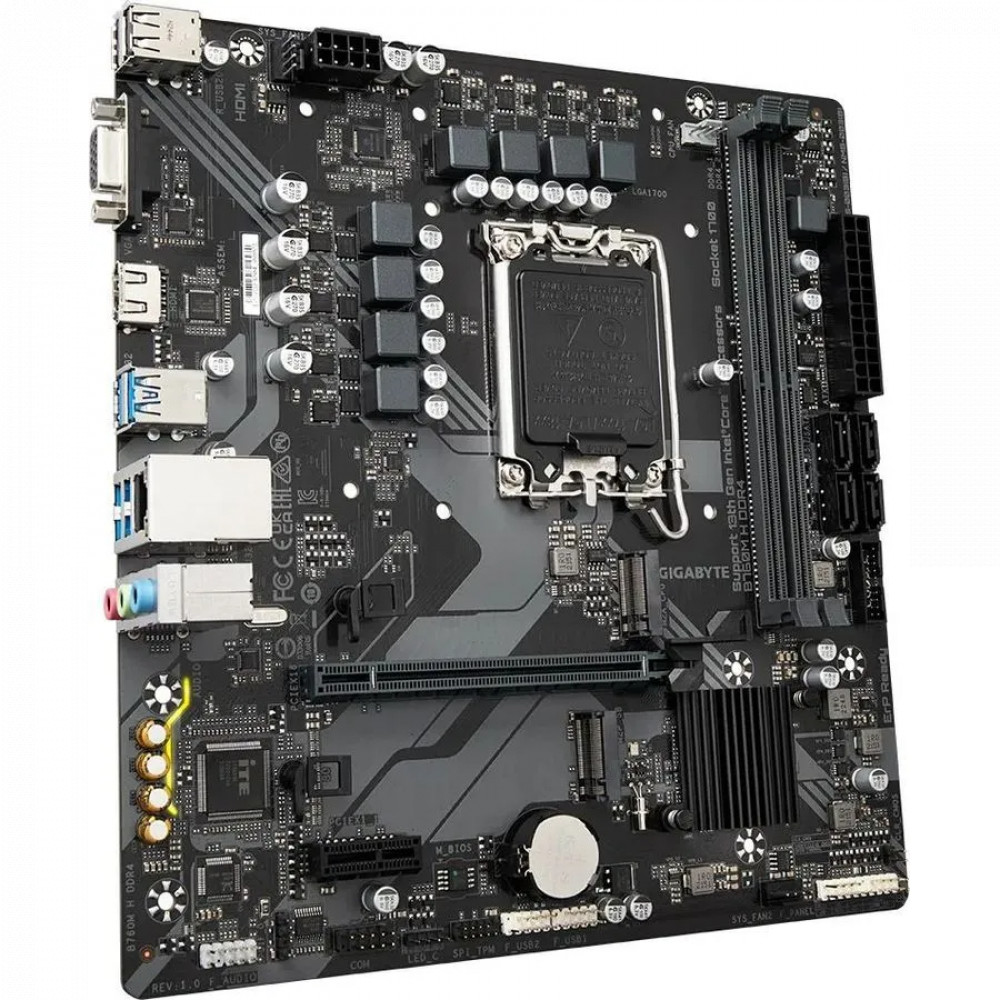 Материнская плата Gigabyte B760M H DDR4 Micro-ATX, LGA 1700 — фото товара