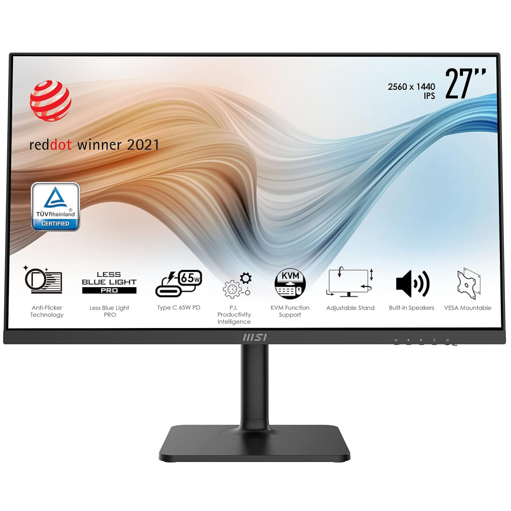 Монитор MSI Modern MD272QXP 9S6-3PB19H-233 27 ", IPS, Quad HD 2560x1440 (16:9), 100 Гц — фото товара