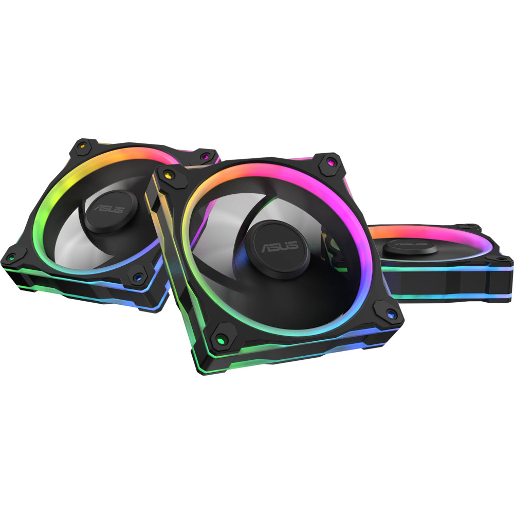 Система охлаждения Asus PRIME MR120 ARGB FAN BLACK 3IN1 PRIME MR120 FAN ARGB BLACK 3IN1 Для системного блока — фото товара