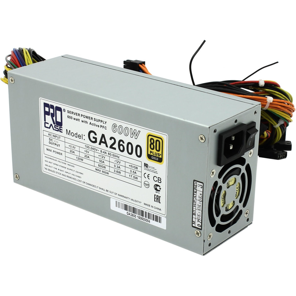 Блок питания Procase GA2600 600W — фото товара