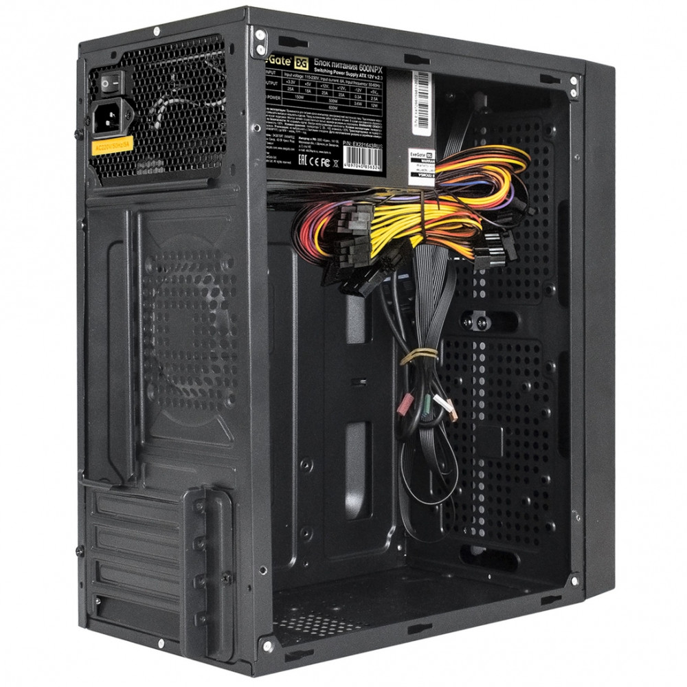 Корпус ExeGate mEVO-9301-NPX600 EX283752RUS Mini-Tower - миниатюра 2