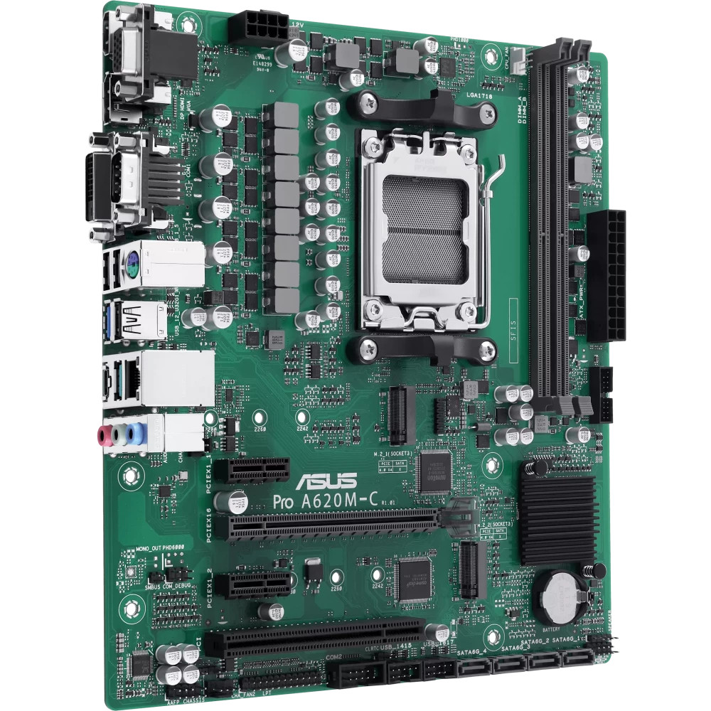 Материнская плата Asus PRO A620M-C-CSM Micro-ATX, AMD AM5 — фото товара