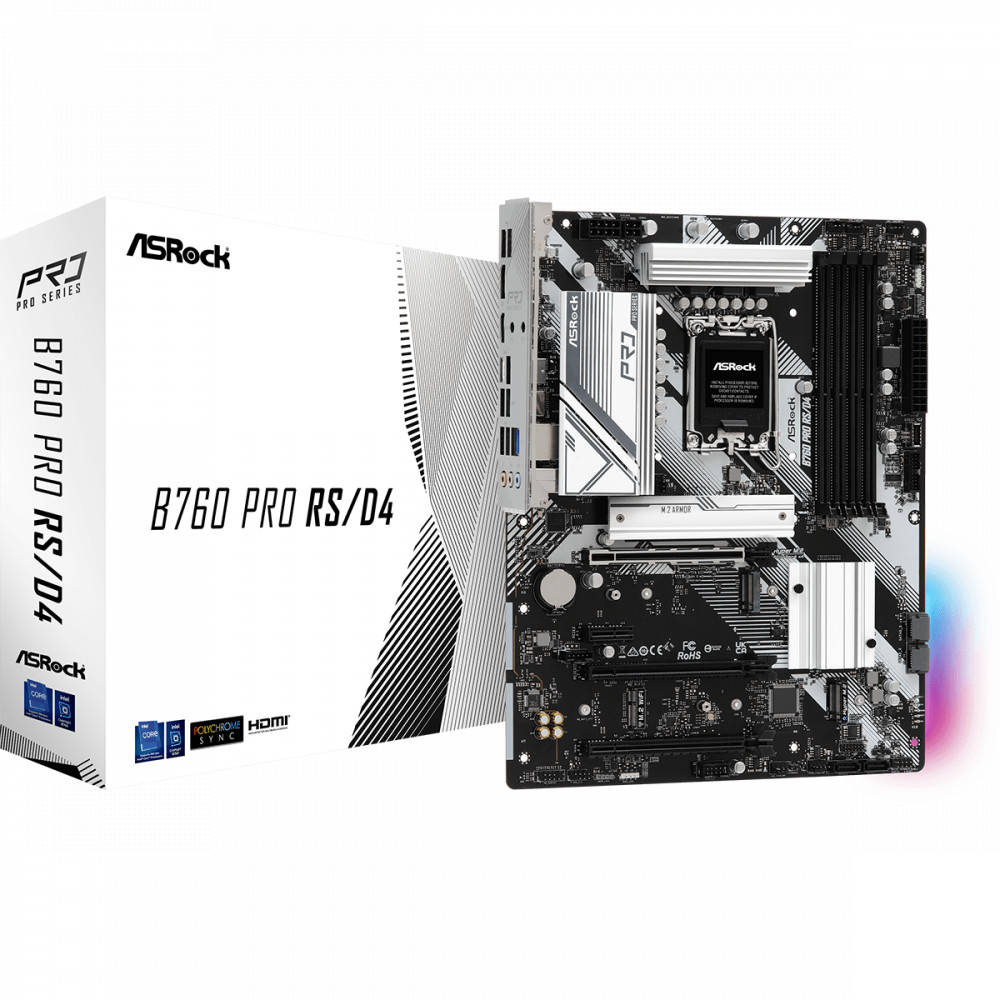 Материнская плата ASRock B760 PRO RS/D4 ATX, LGA 1700 — фото товара