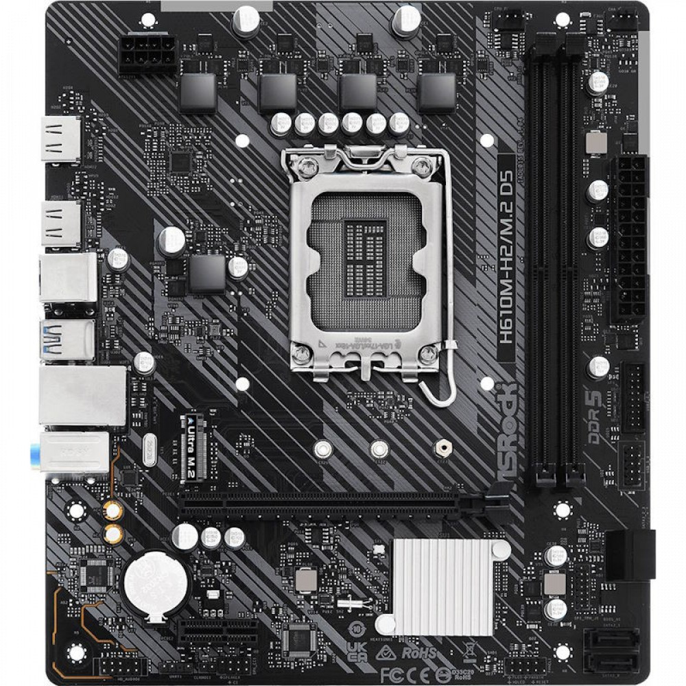 Материнская плата ASRock H610M-H2/M.2 D5 Micro-ATX, LGA 1700 - миниатюра 2