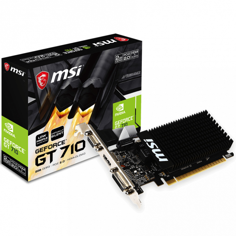 Видеокарта MSI GT 710 2GD3H LP GT 710 2GD3HLP 2 ГБ - миниатюра 4