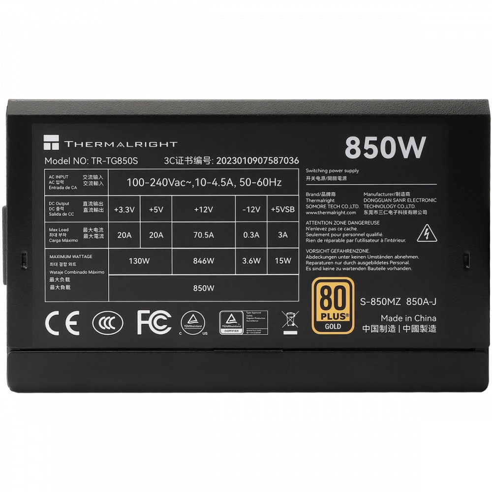 Блок питания Thermalright TR-TG 850S 850 Вт - миниатюра 2