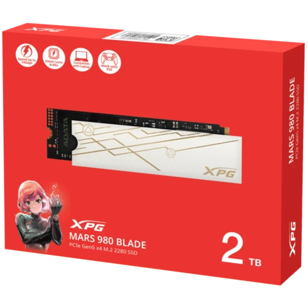 Жесткий диск ADATA XPG MARS 980 BLADE SMAR-980B-2TCS SSD (твердотельные), 2 ТБ, M.2, PCIe - миниатюра 3