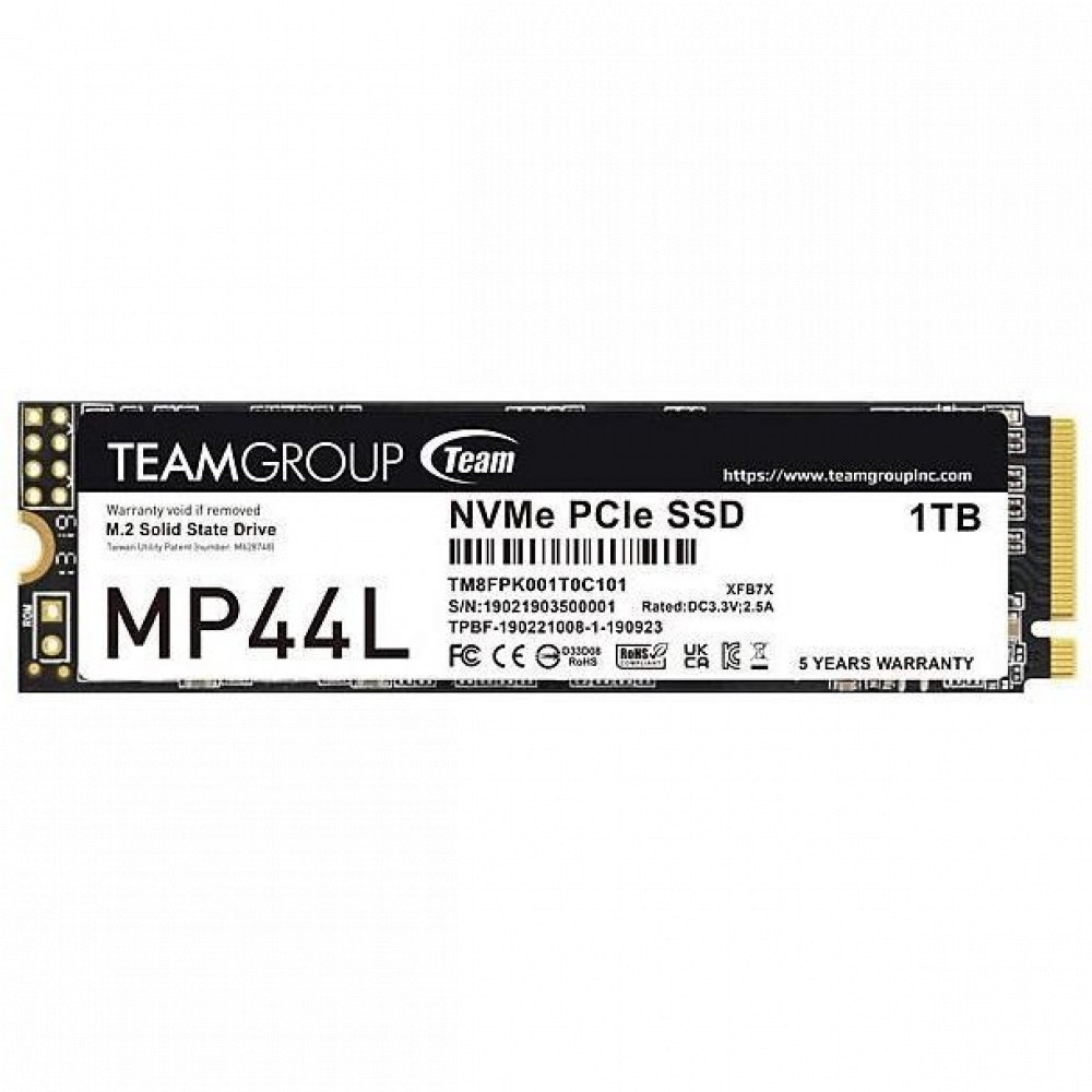 Жесткий диск Team Group MP44L TM8FPK001T0C101 SSD (твердотельные), 1 ТБ, M.2, PCIe - миниатюра 2
