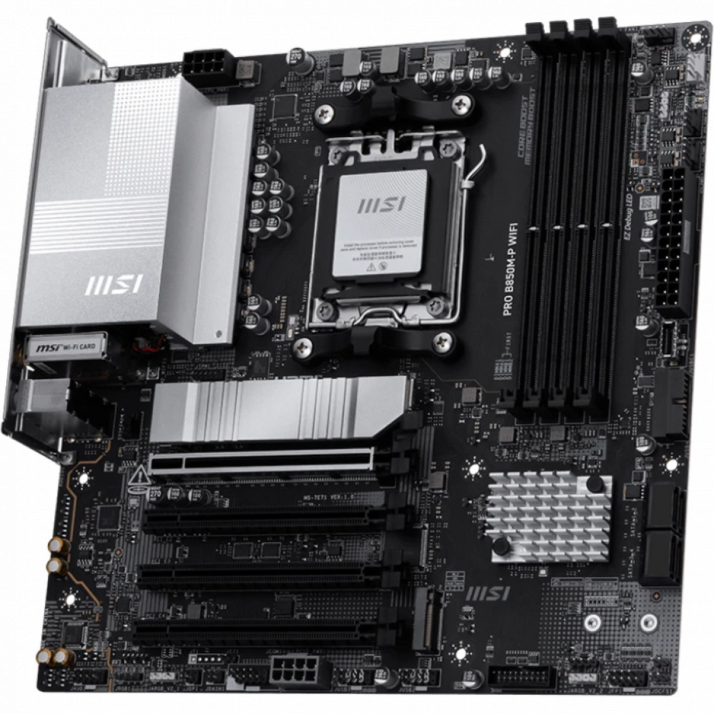 Материнская плата MSI PRO B850M-P WIFI Micro-ATX, AMD AM5 - миниатюра 2