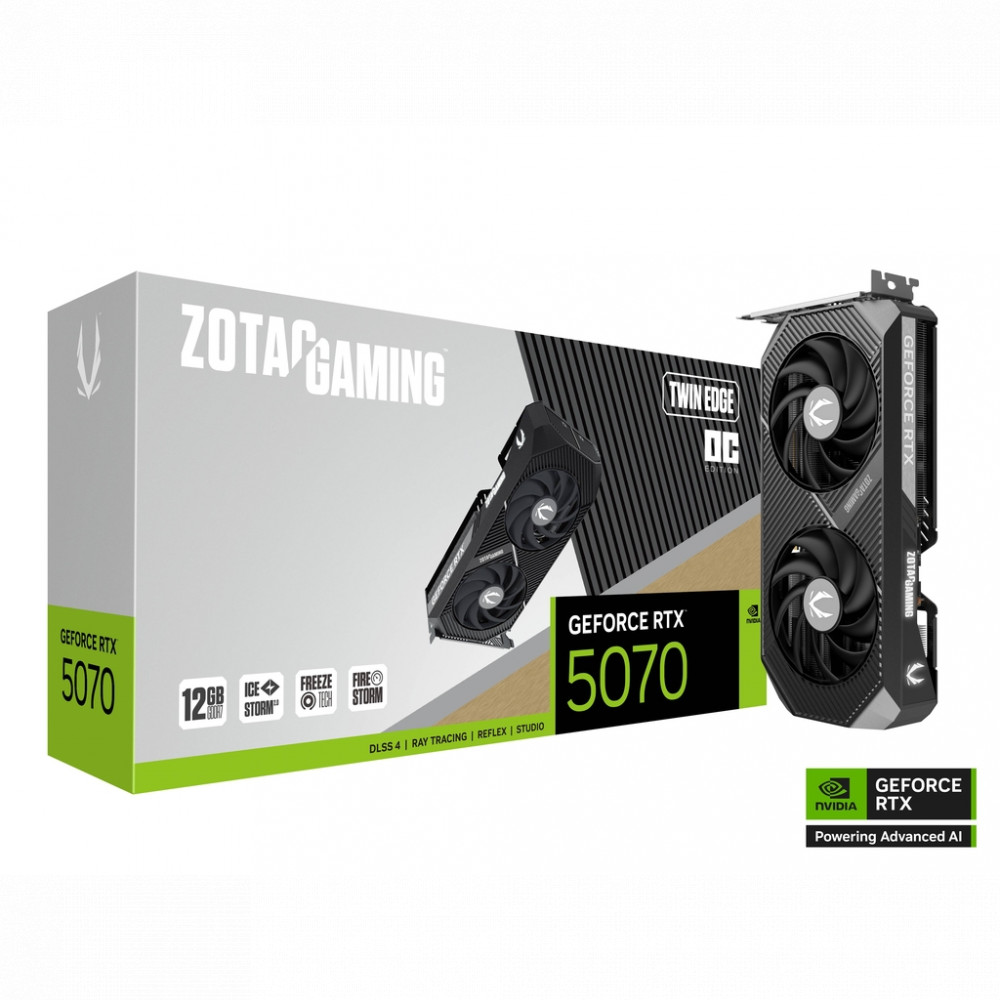 Видеокарта Zotac GeForce RTX 5070 12Gb TWIN EDGE OC ZT-B50700H-10P 12 ГБ - миниатюра 5