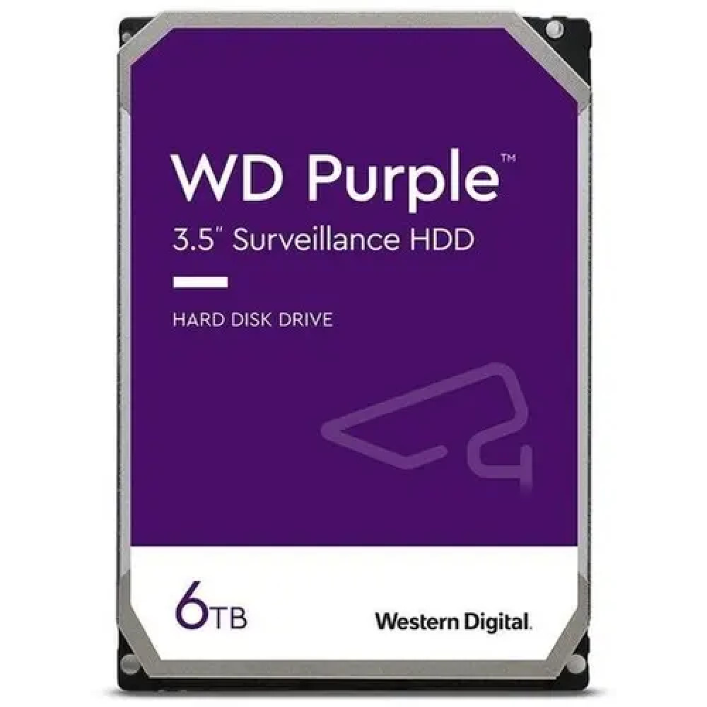 Жесткий диск Western Digital Purple Surveillance WD64PURZ HDD (классические), 6 ТБ, 3.5 дюйма, SATA - миниатюра 2