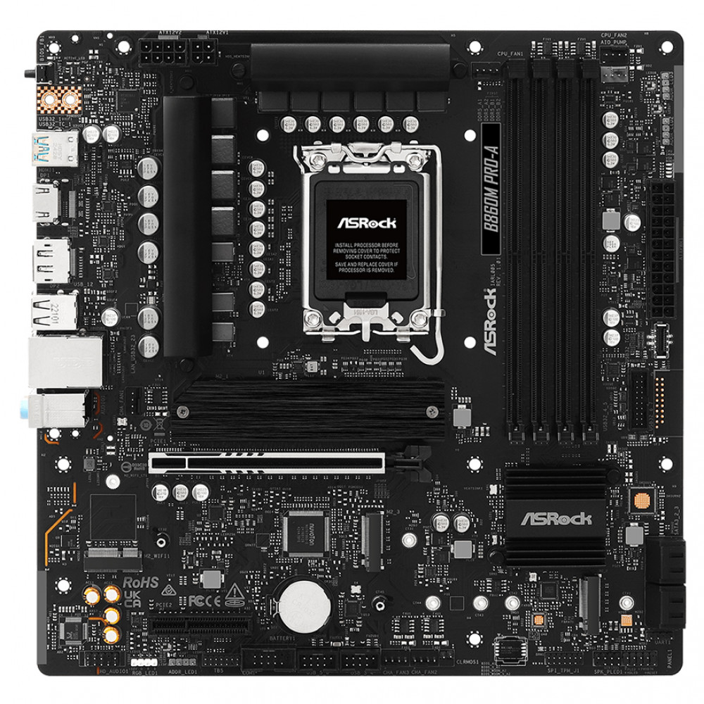 Материнская плата ASRock B860M PRO-A Micro-ATX, LGA 1851 — фото товара