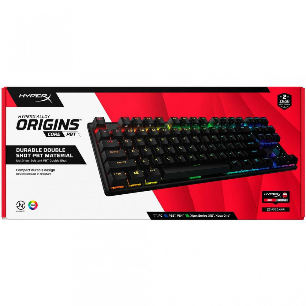 Клавиатура HyperX Alloy Origins Core PBT HX Red TKL 639N7AA#ABA Проводная, USB - миниатюра 8