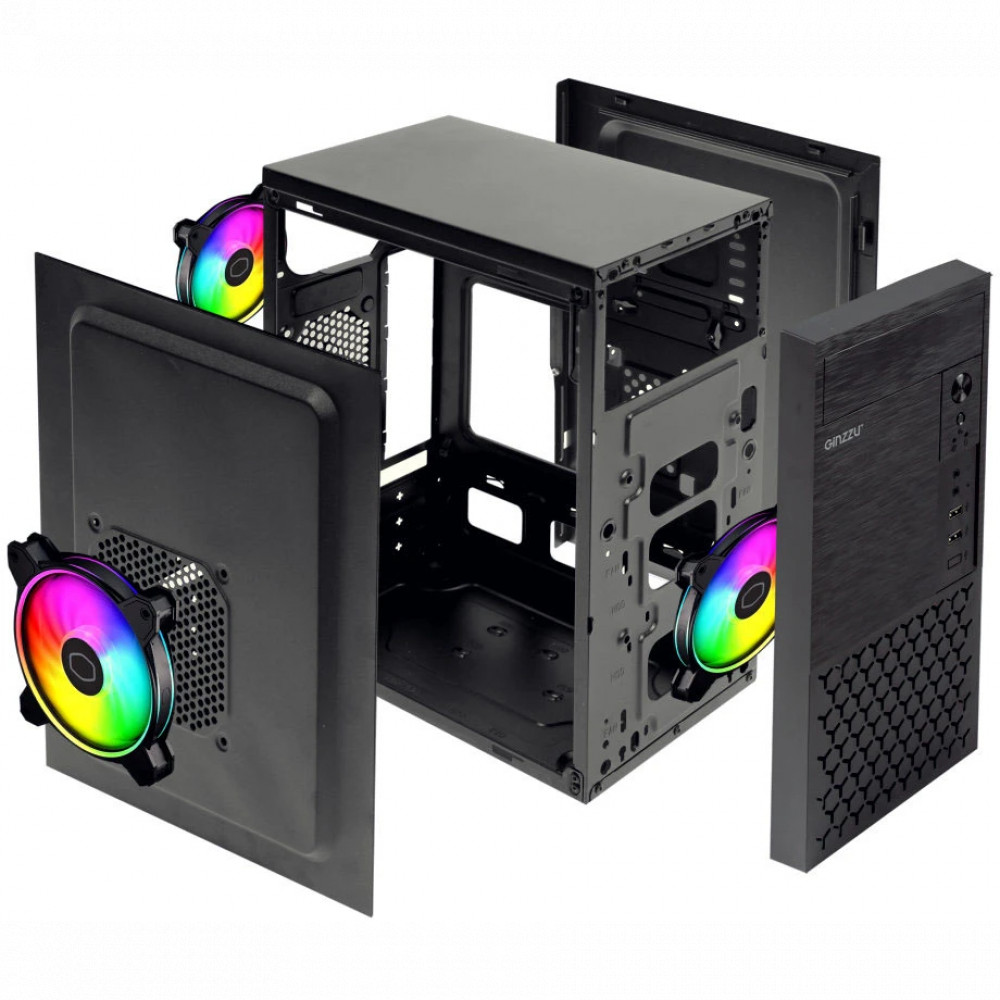 Корпус Ginzzu B410 Black Mini-Tower - миниатюра 5