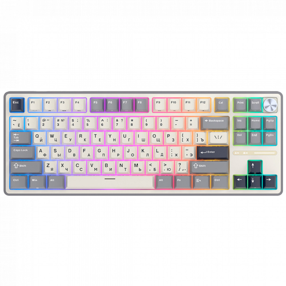 Клавиатура Royal Kludge R87 Pro Half Grey (Cream Switch) 6977576550434 Проводная, USB — фото товара