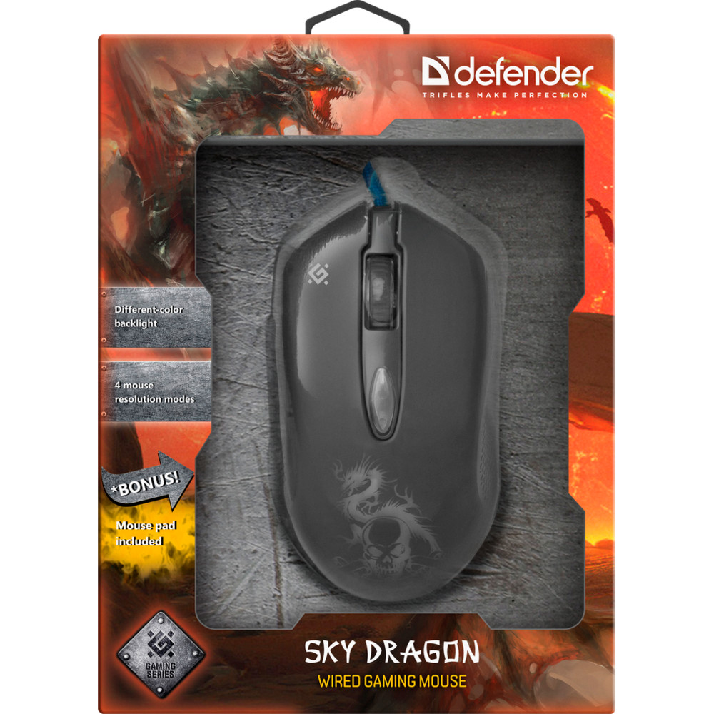 Мышь Defender SKY DRAGON GM-090L 52090 Игровые, Проводная - миниатюра 7