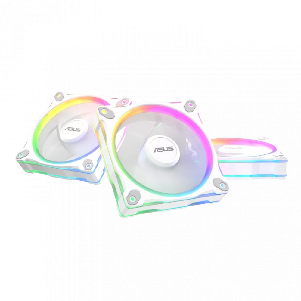 Система охлаждения Asus PRIME MR120 FAN ARGB REVERSE WHITE 3IN1 Для системного блока — фото товара