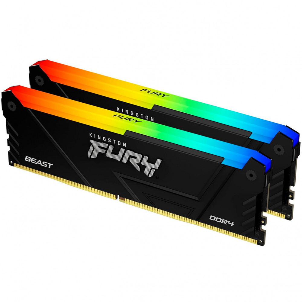 ОЗУ Kingston Fury Beast RGB KF436C17BB2AK2/16 DIMM, DDR4, 16 Гб, 3600 МГц - миниатюра 4