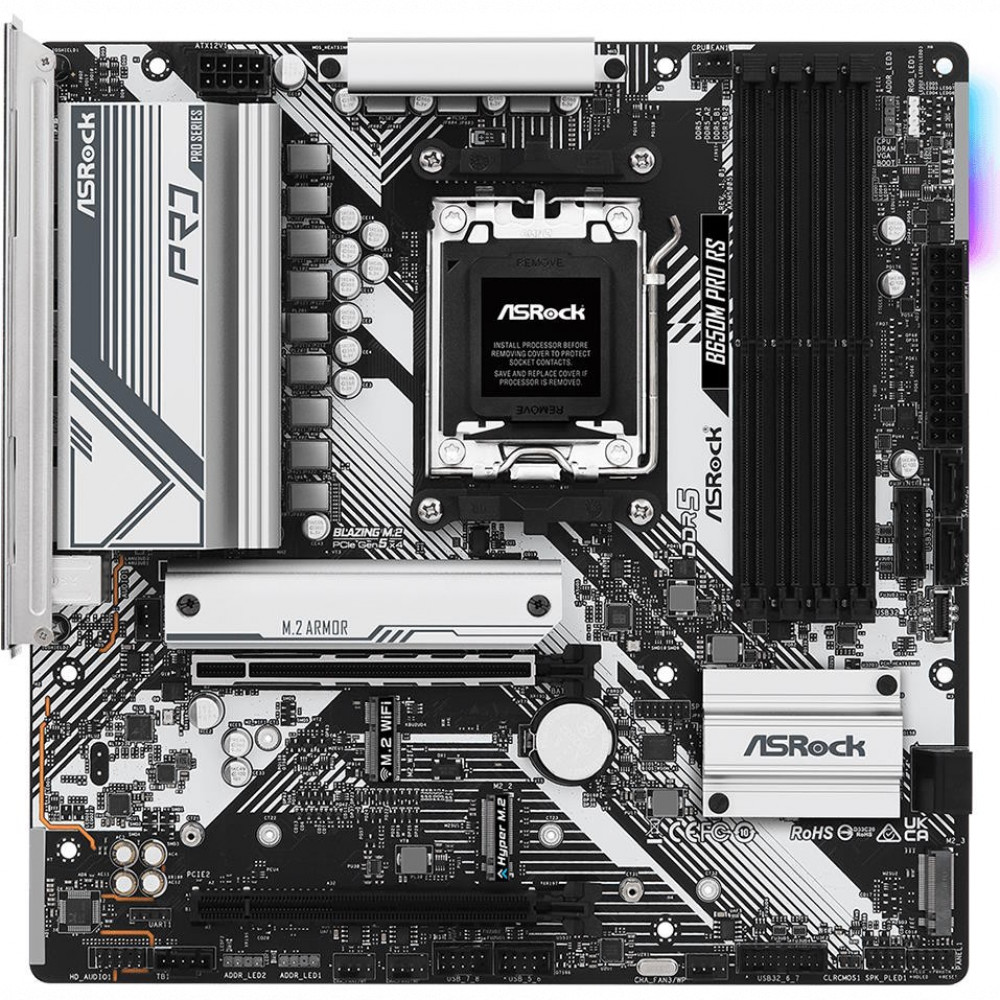 Материнская плата ASRock B650M PRO RS Micro-ATX, AMD AM5 - миниатюра 2