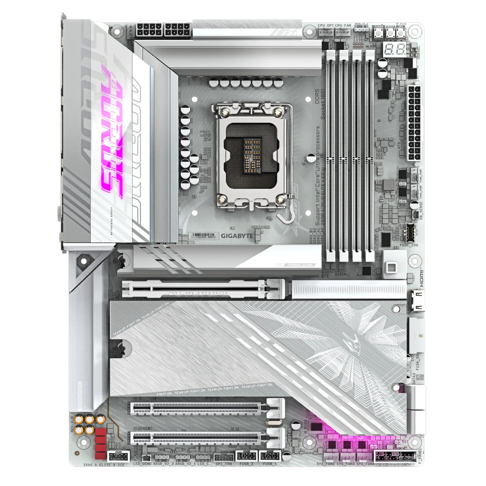Материнская плата Gigabyte Z890 A ELITE X ICE Z890 A ELITE X ICE 1.1 ATX, LGA 1851 — фото товара