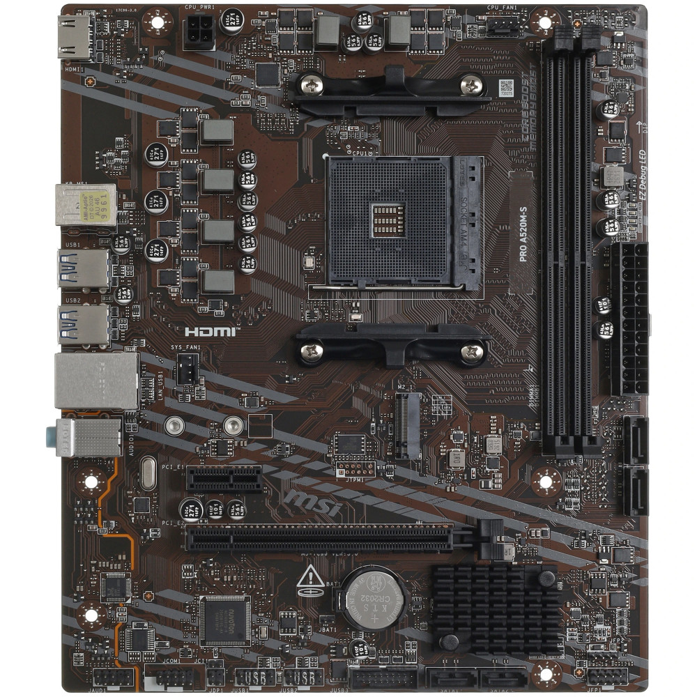Материнская плата MSI PRO A520M-S Micro-ATX, AMD AM4 — фото товара