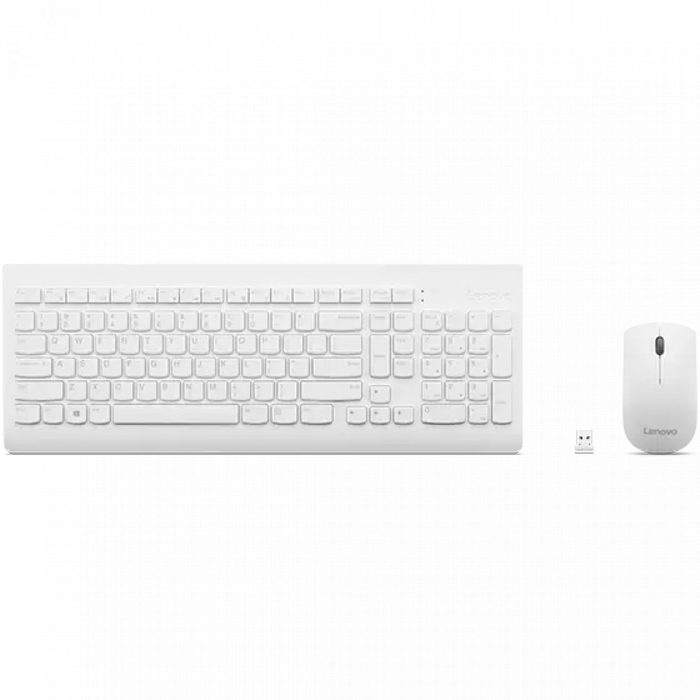 Клавиатура + мышь Lenovo 510 Wireless Combo Keyboard & Mouse White GX31F38001 - миниатюра 2