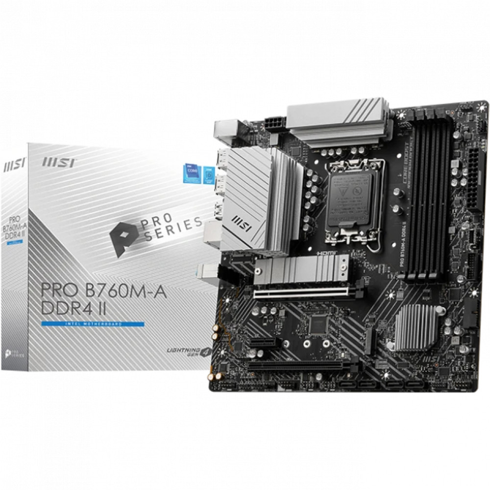 Материнская плата MSI PRO B760M-A DDR4 II Micro-ATX, LGA 1700 - миниатюра 5
