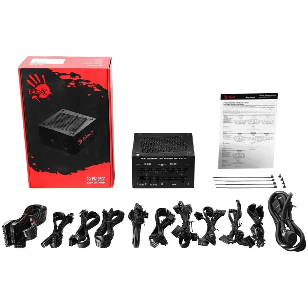 Блок питания Bloody BD-PS1250P BD-PS1250P-M 1250 Вт - миниатюра 5