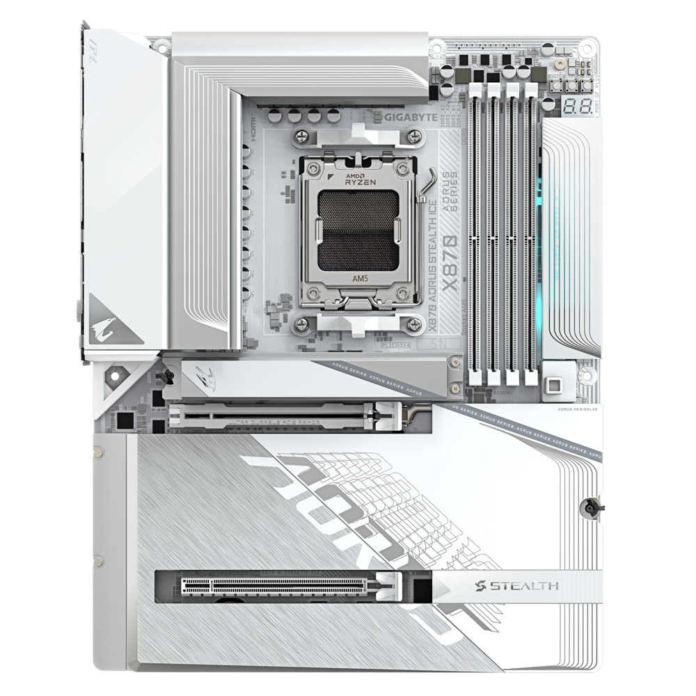 Материнская плата Gigabyte X870 AORUS STEALTH ICE ATX, AMD AM5 - миниатюра 2