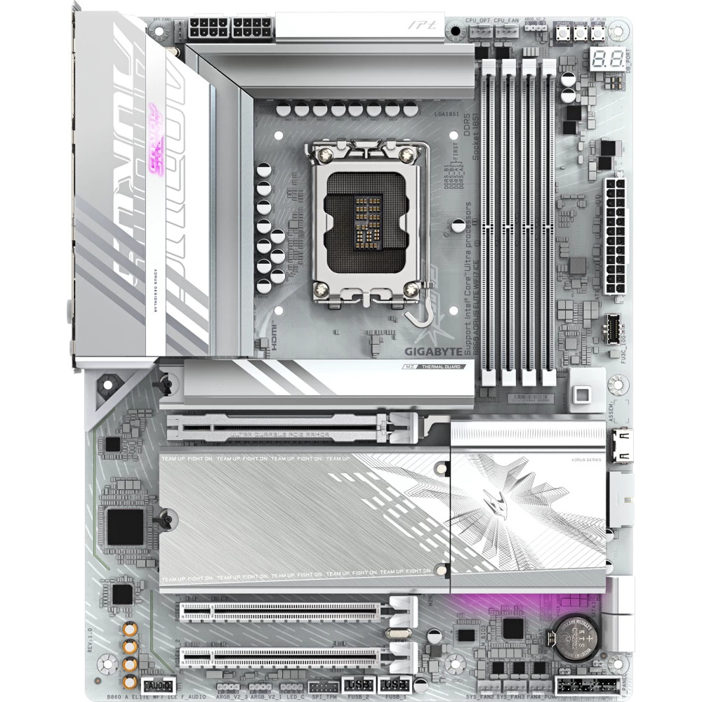 Материнская плата Gigabyte B860 AORUS ELITE WIFI7 ICE ATX, LGA 1851 — фото товара
