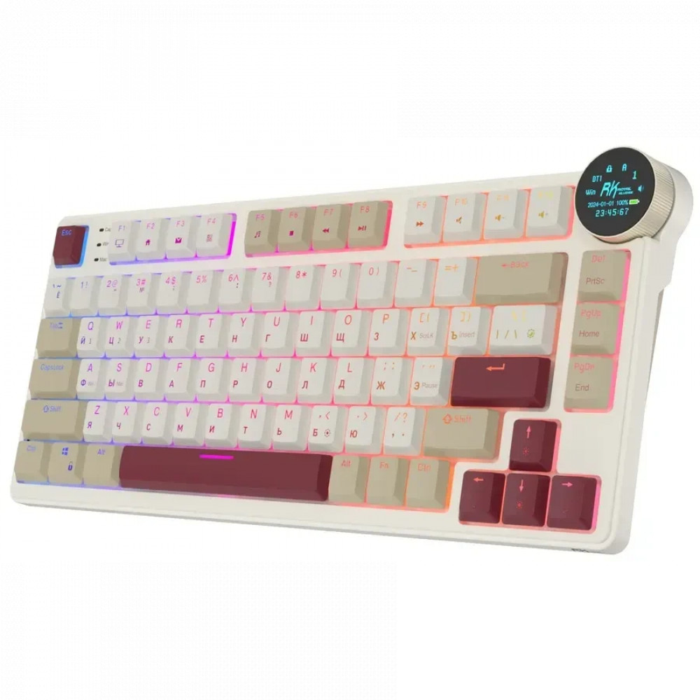Клавиатура Royal Kludge N80 Rosy Clouds (Brown Switch) 6977576550687 Беспроводная, Bluetooth - миниатюра 5